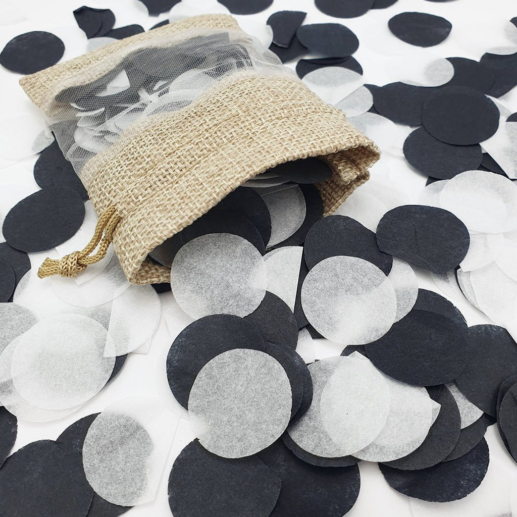 Black & White Paper Confetti - Confetti Bee