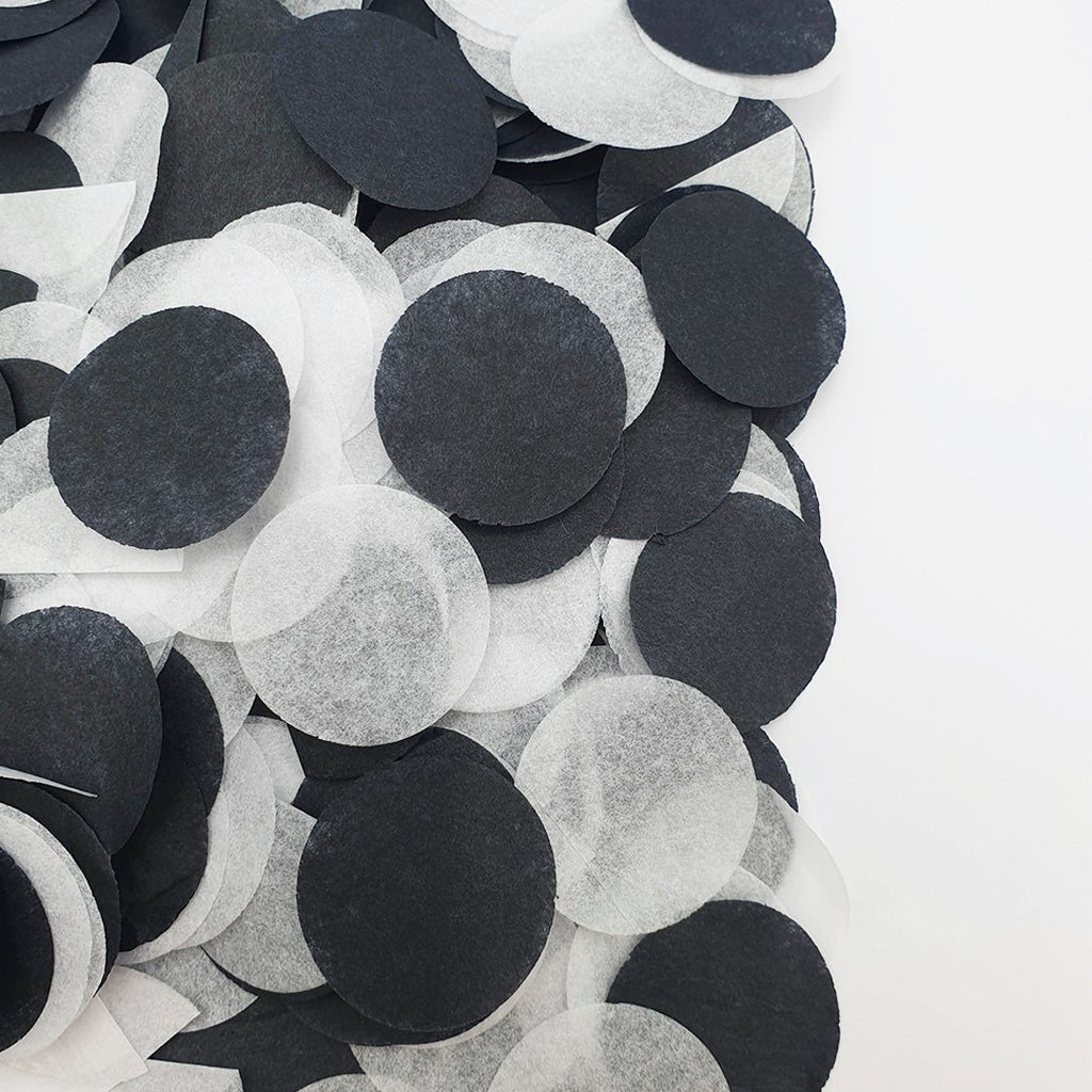 Black & White Paper Confetti - Confetti Bee