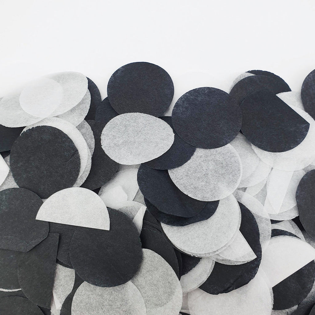 Black & White Paper Confetti - Confetti Bee