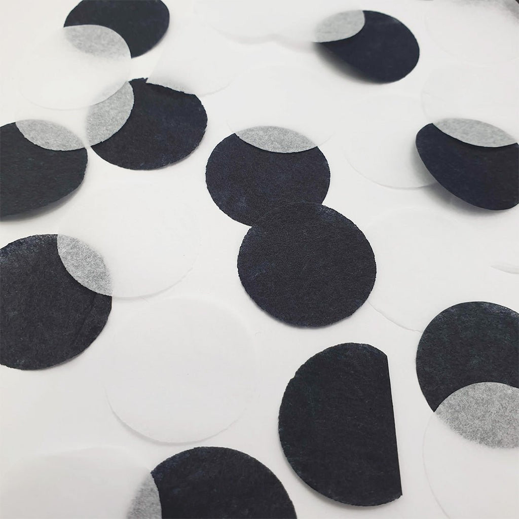 Black & White Paper Confetti - Confetti Bee