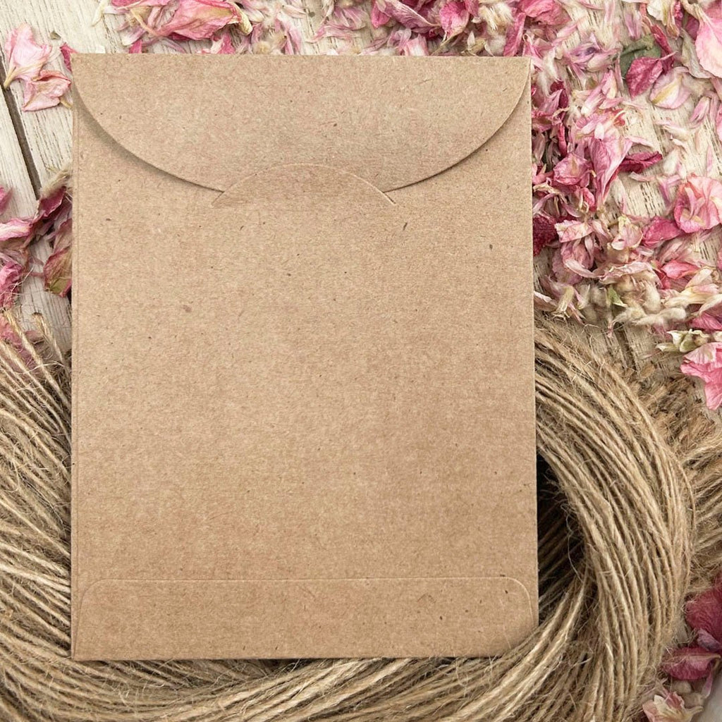 Confetti Kraft Brown Packets - Floral Design 1 - Confetti Bee