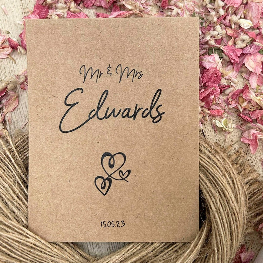 Confetti Kraft Brown Packets - Heart Design 1 - Confetti Bee