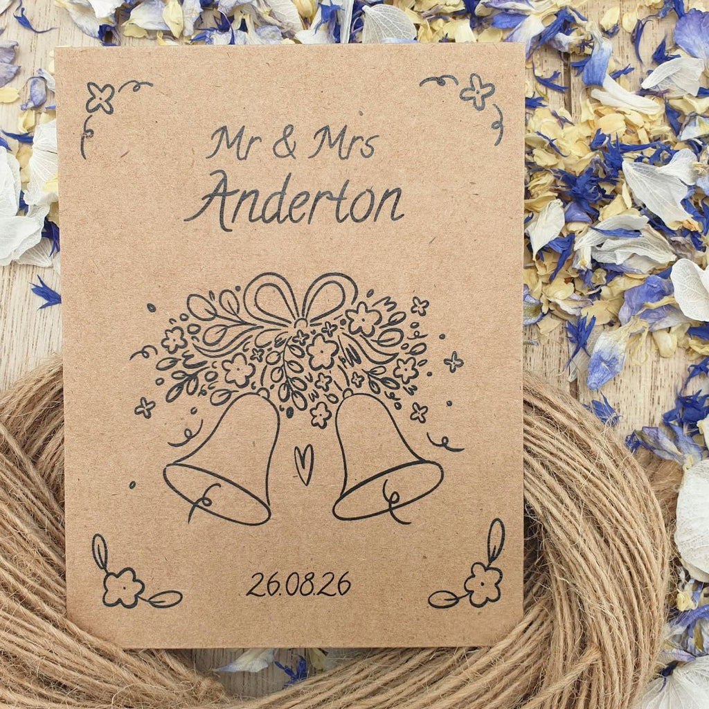 Confetti Kraft Brown Packets - Illustrated Design 6 - Confetti Bee