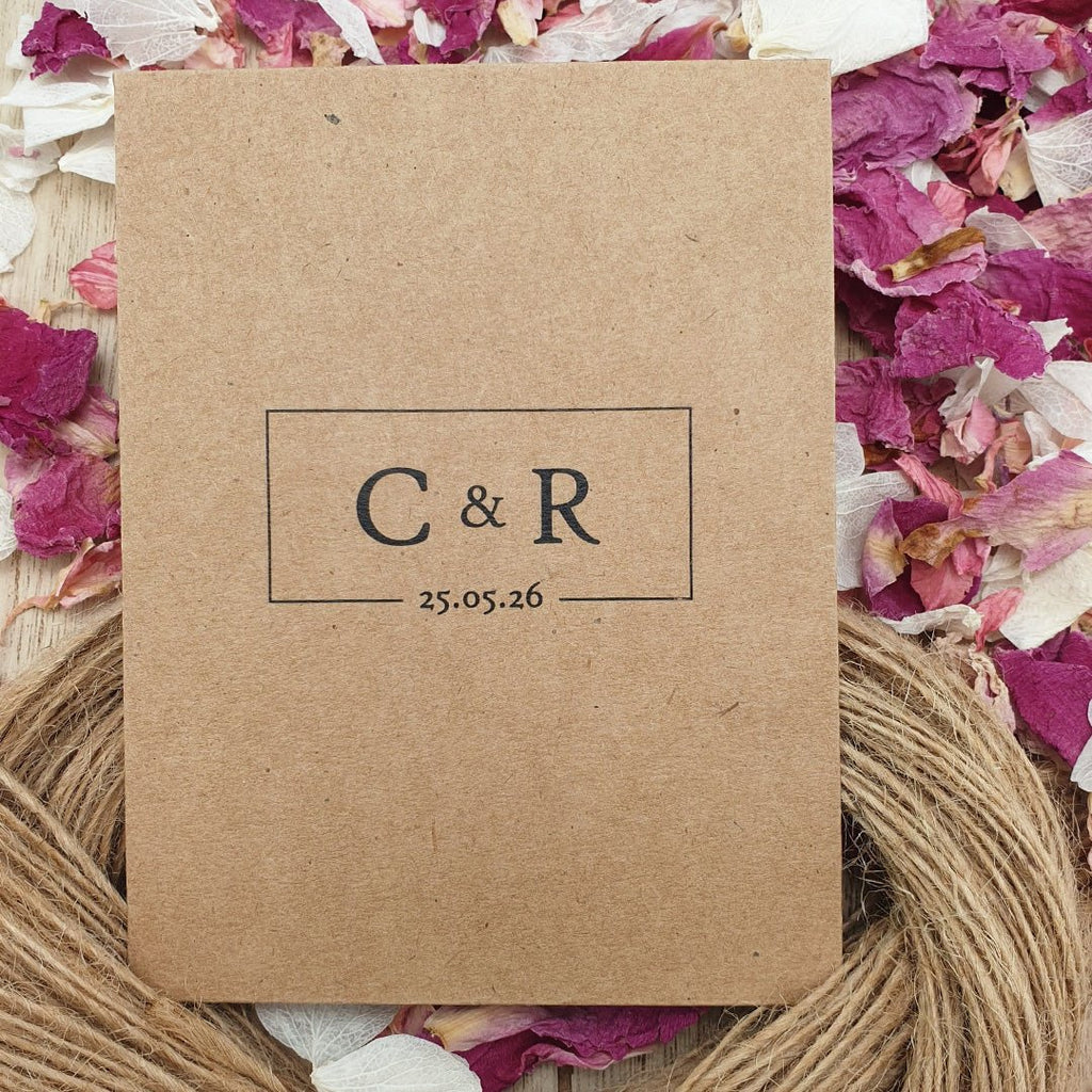 Confetti Kraft Brown Packets - Initials Design 7 - Confetti Bee