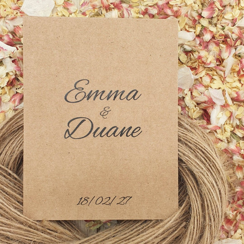 Confetti Kraft Brown Packets - Names Design 4 - Confetti Bee