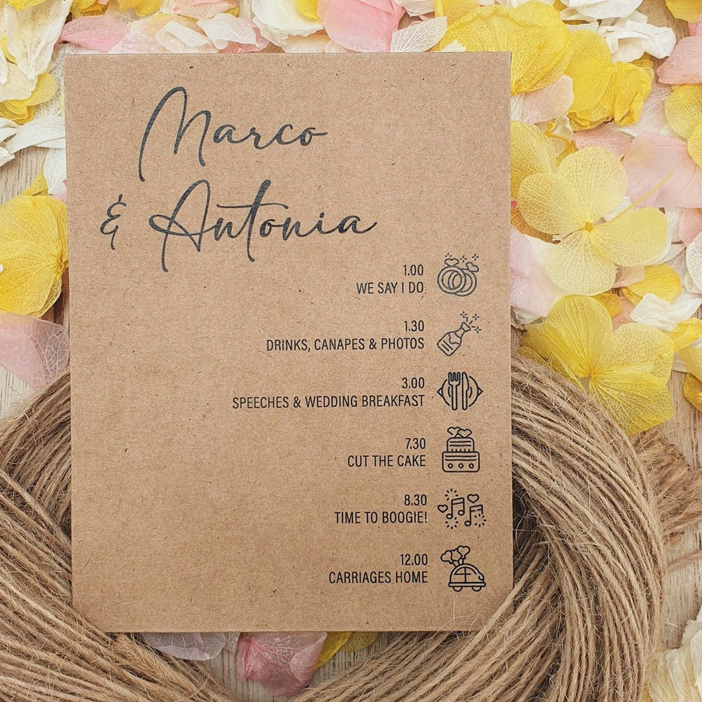 Confetti Kraft Brown Packets - Order Of The Day Design 10 - Confetti Bee