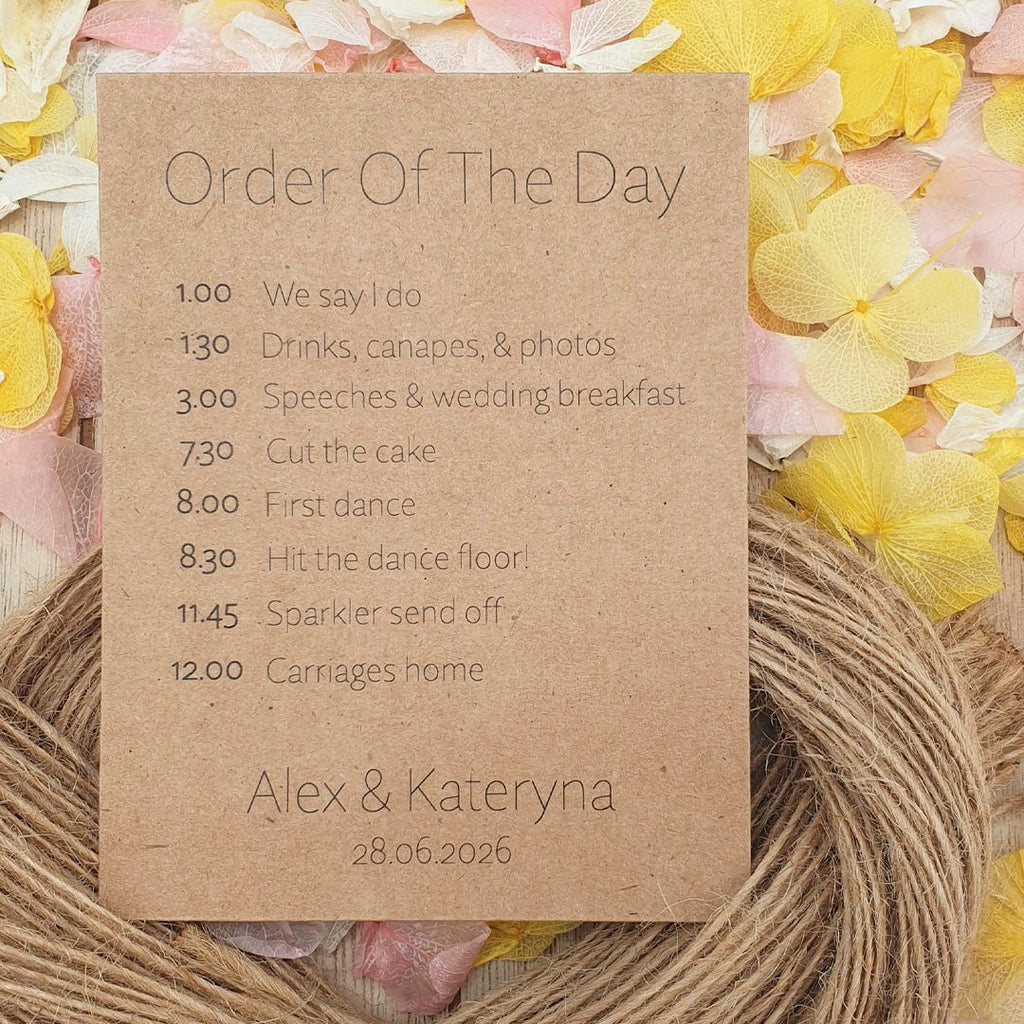 Confetti Kraft Brown Packets - Order Of The Day Design 8 - Confetti Bee