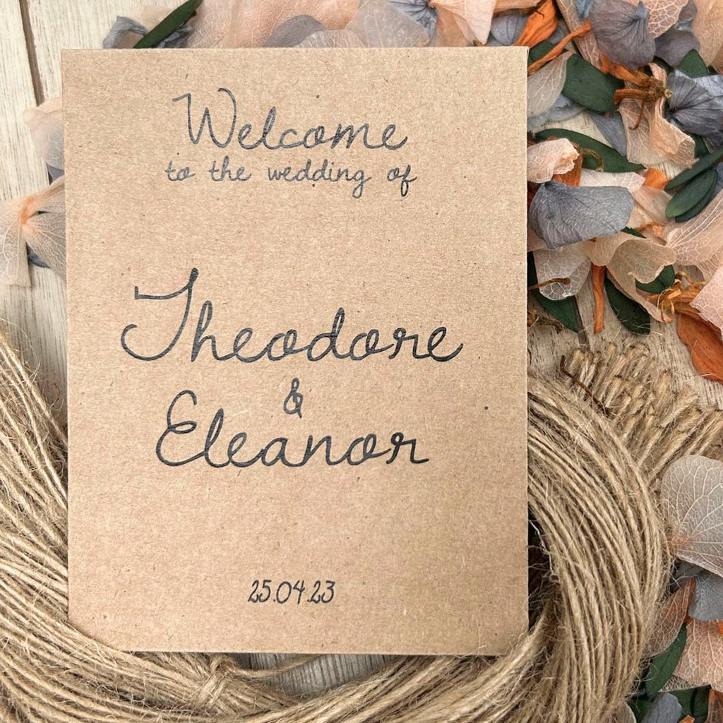 Confetti Kraft Brown Packets - Welcome Design 1 - Confetti Bee