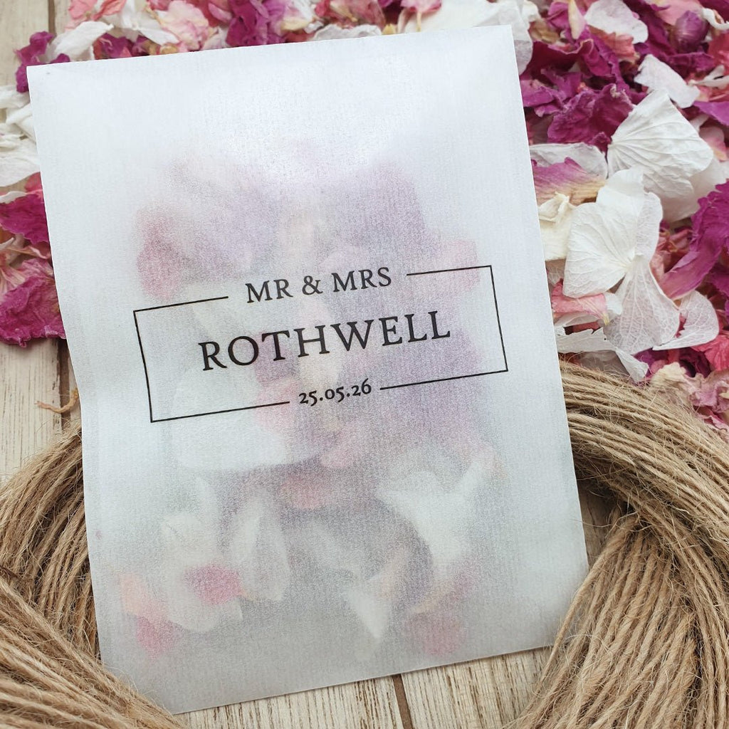 Confetti Packets - Mr & Mrs Design 13 - Confetti Bee