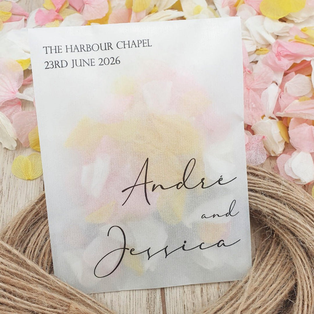 Confetti Packets - Place Name Design 6 - Confetti Bee