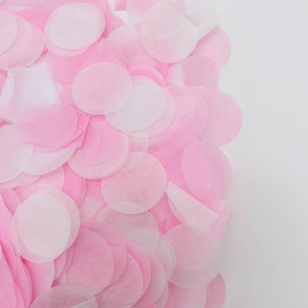 Pink & White Paper Confetti - Confetti Bee