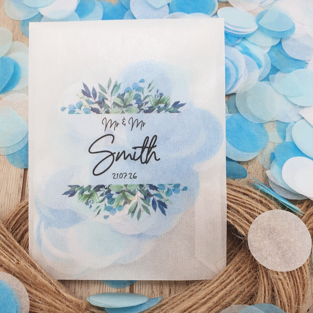 Pre Filled Personalised Paper Confetti Packets - Confetti Bee